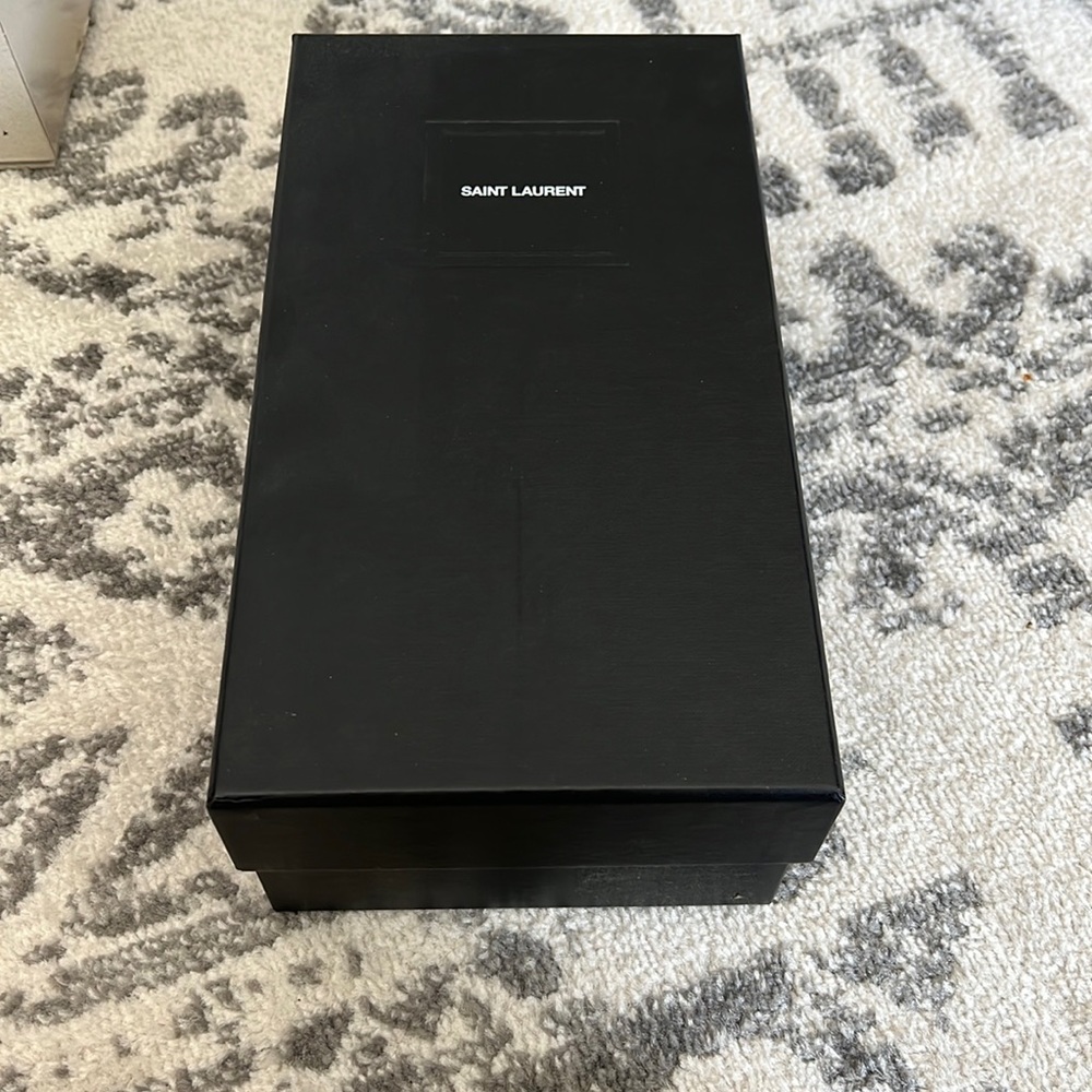 Saint Laurent black shoe box from sz 36.5 Nu Pieds slide sandal